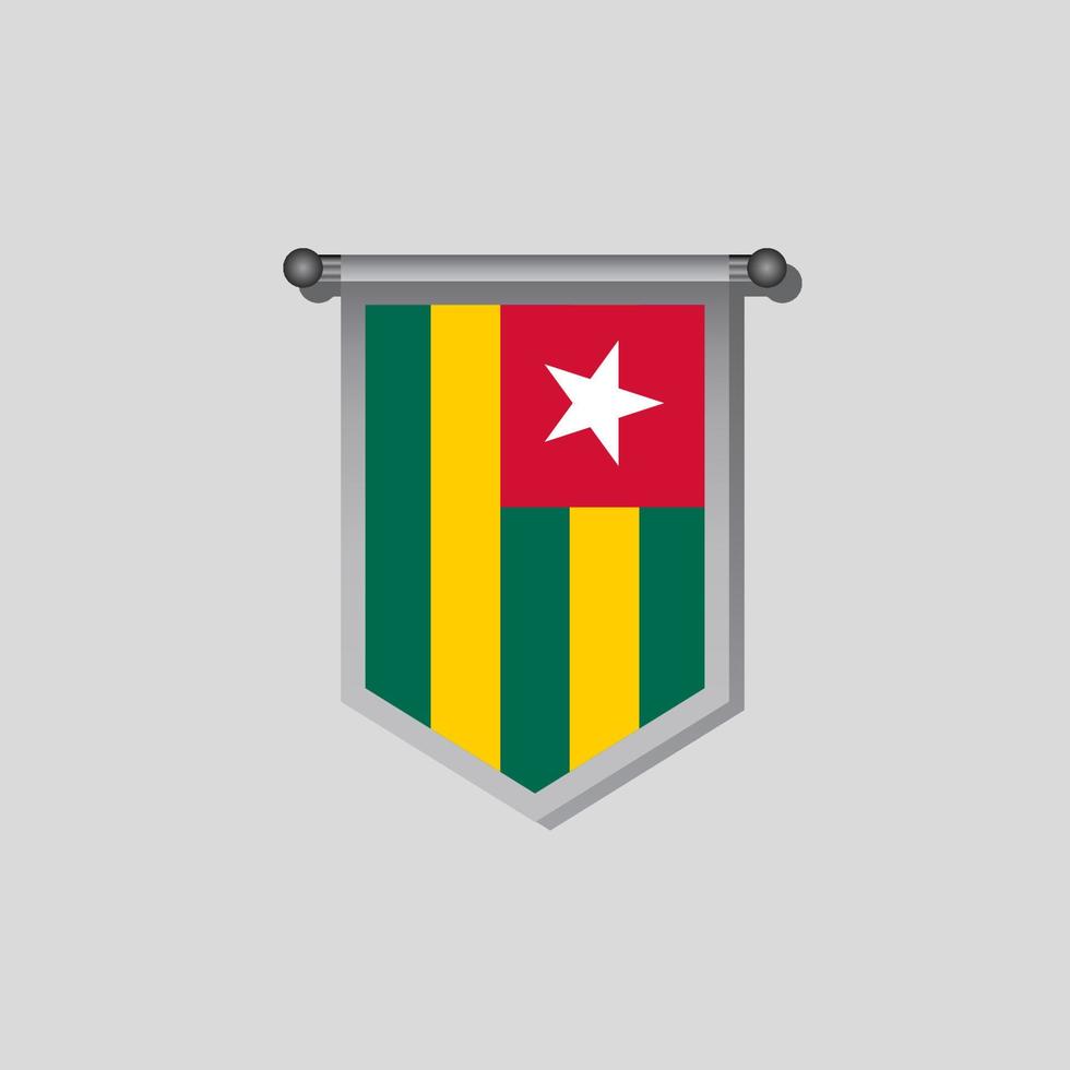 ilustración de la plantilla de la bandera de togo vector