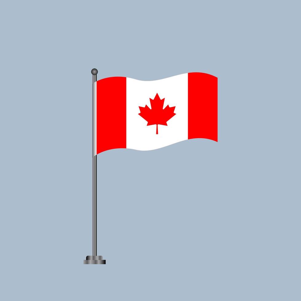 ilustración de la plantilla de la bandera de canadá vector