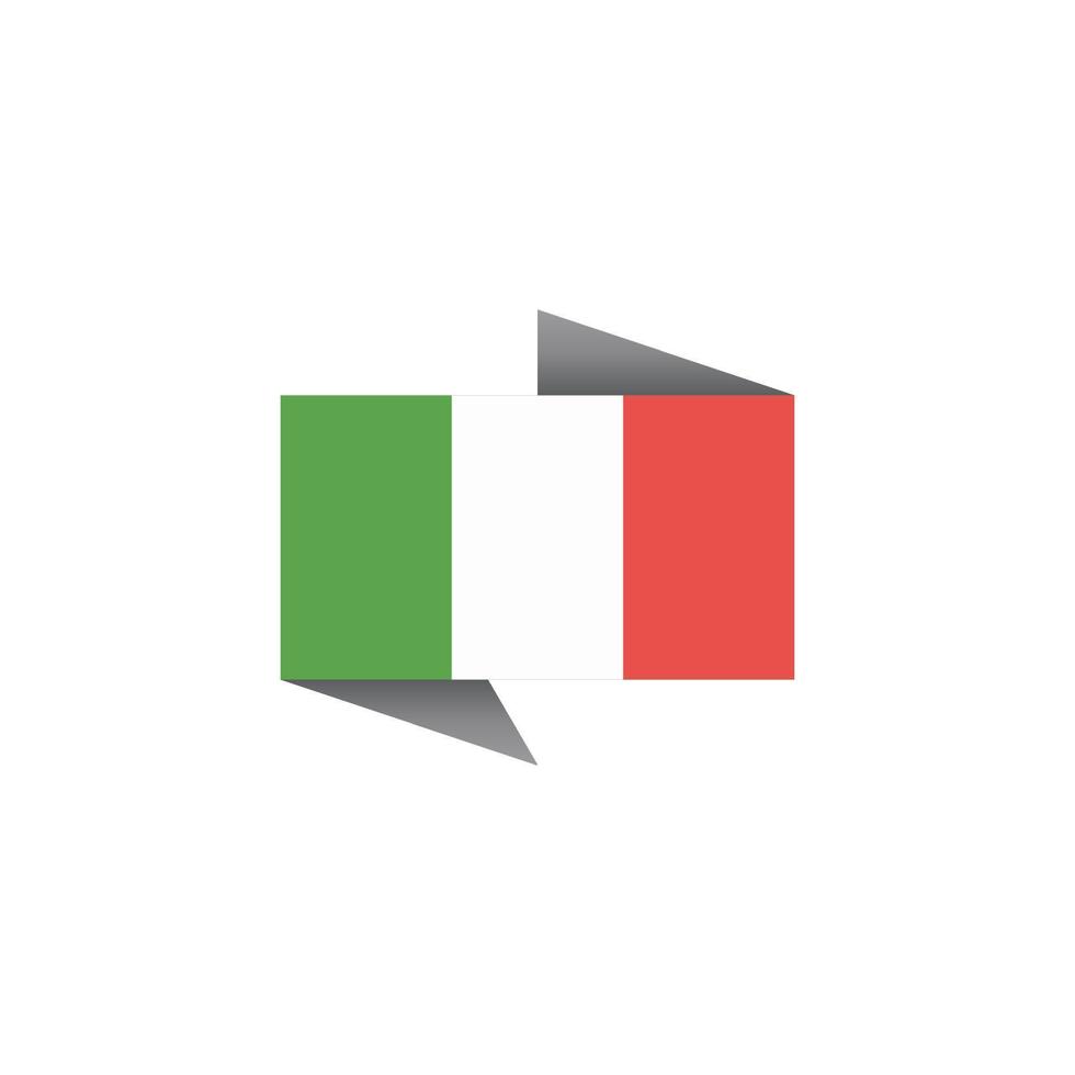 ilustración de la plantilla de la bandera de italia vector