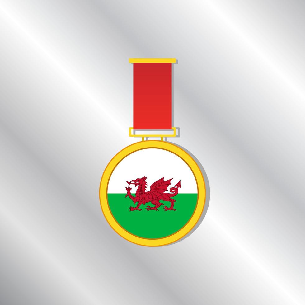 Illustration of Wales flag Template vector