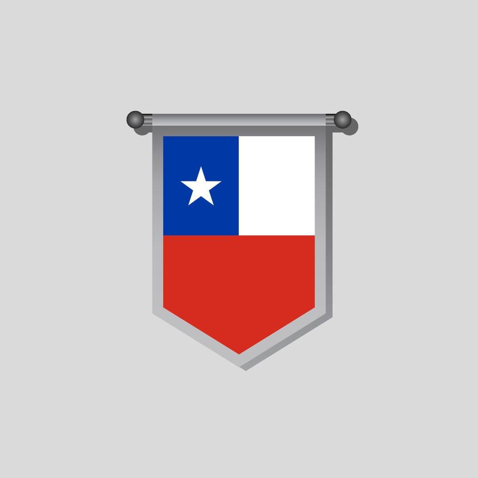 ilustración de plantilla de bandera de chile vector