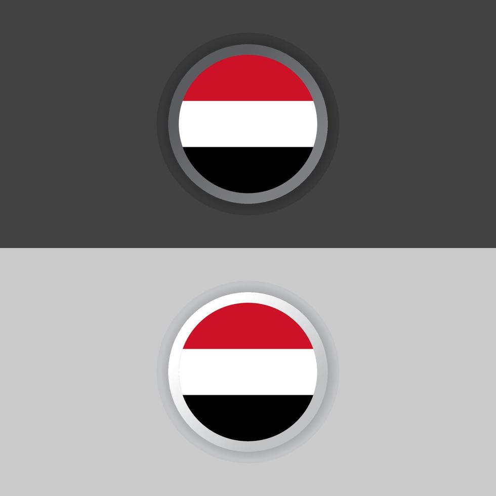 Illustration of Yemen flag Template vector