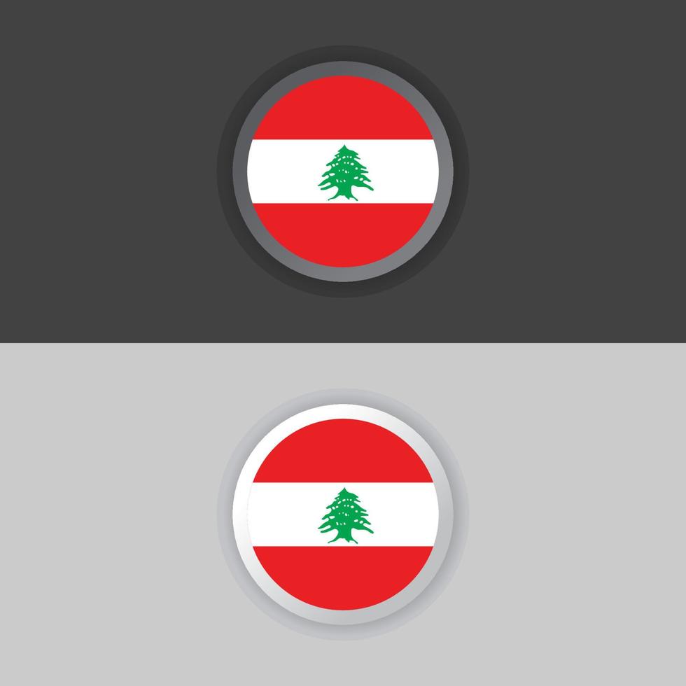 Illustration of Lebanon flag Template vector