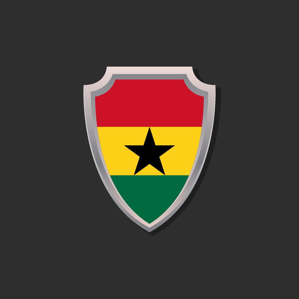 ilustración de la plantilla de la bandera de ghana vector