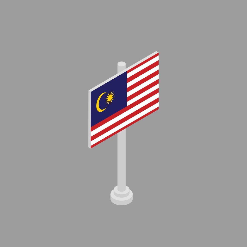 Illustration of Malaysia flag Template vector