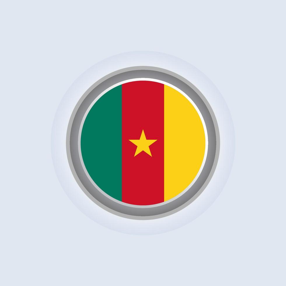 ilustración de la plantilla de la bandera de camerun vector