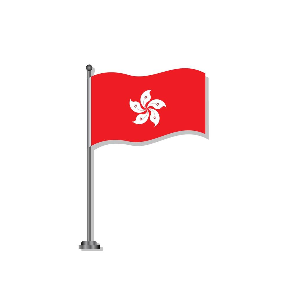 ilustración de la plantilla de la bandera de hong kong vector