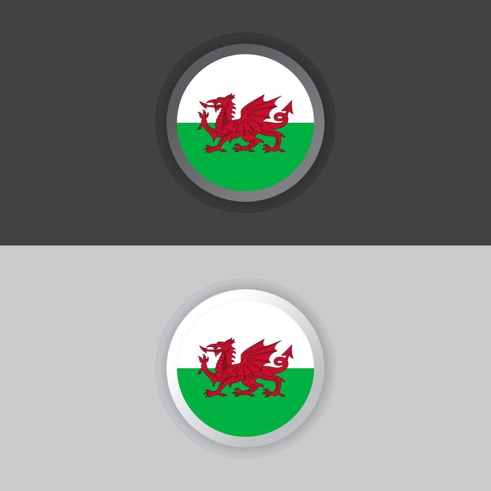 Illustration of Wales flag Template vector