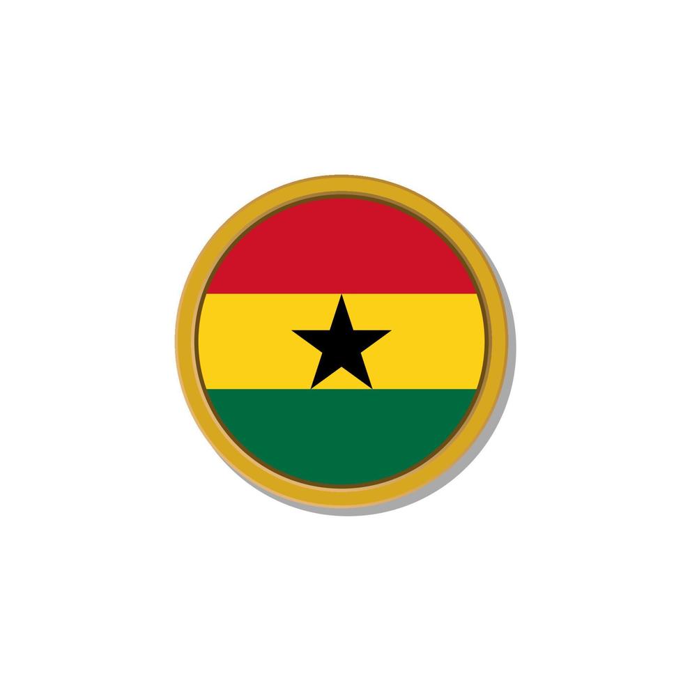 ilustración de la plantilla de la bandera de ghana vector