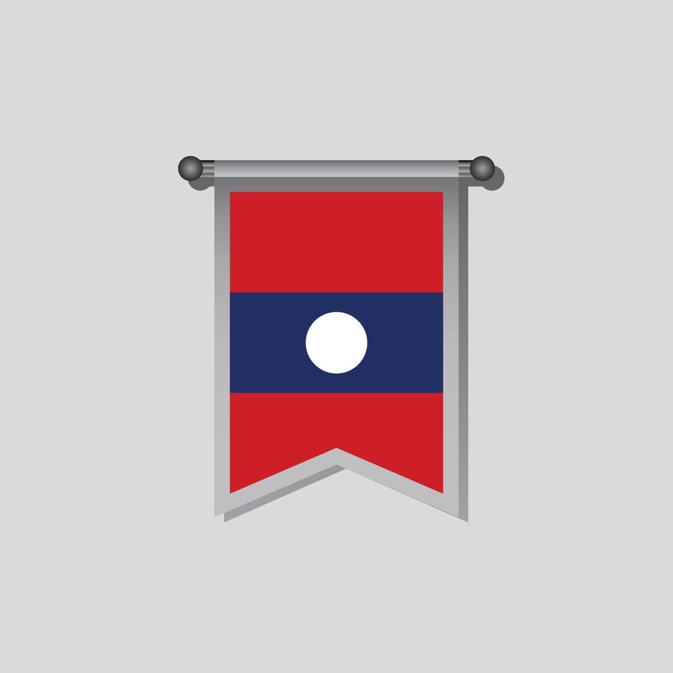 Illustration of Laos flag Template vector