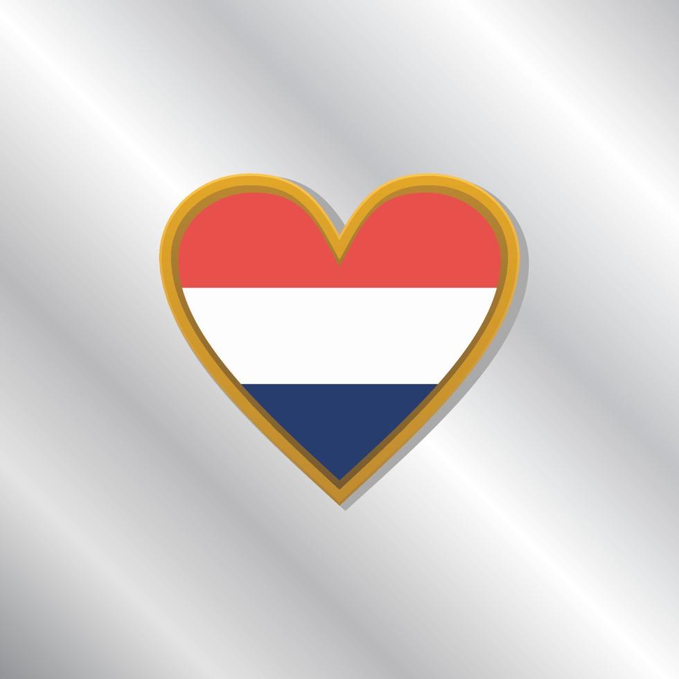 Illustration of Netherlands flag Template vector