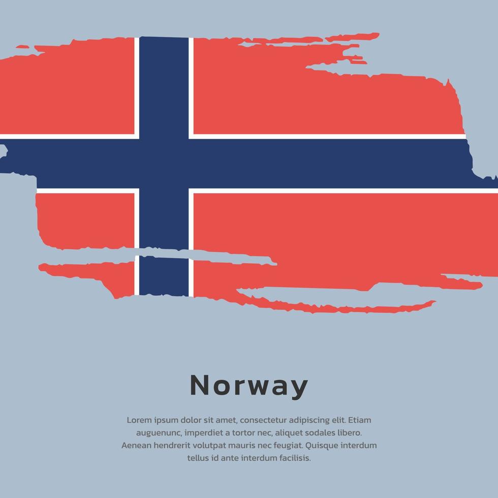 ilustración de la plantilla de la bandera de noruega vector