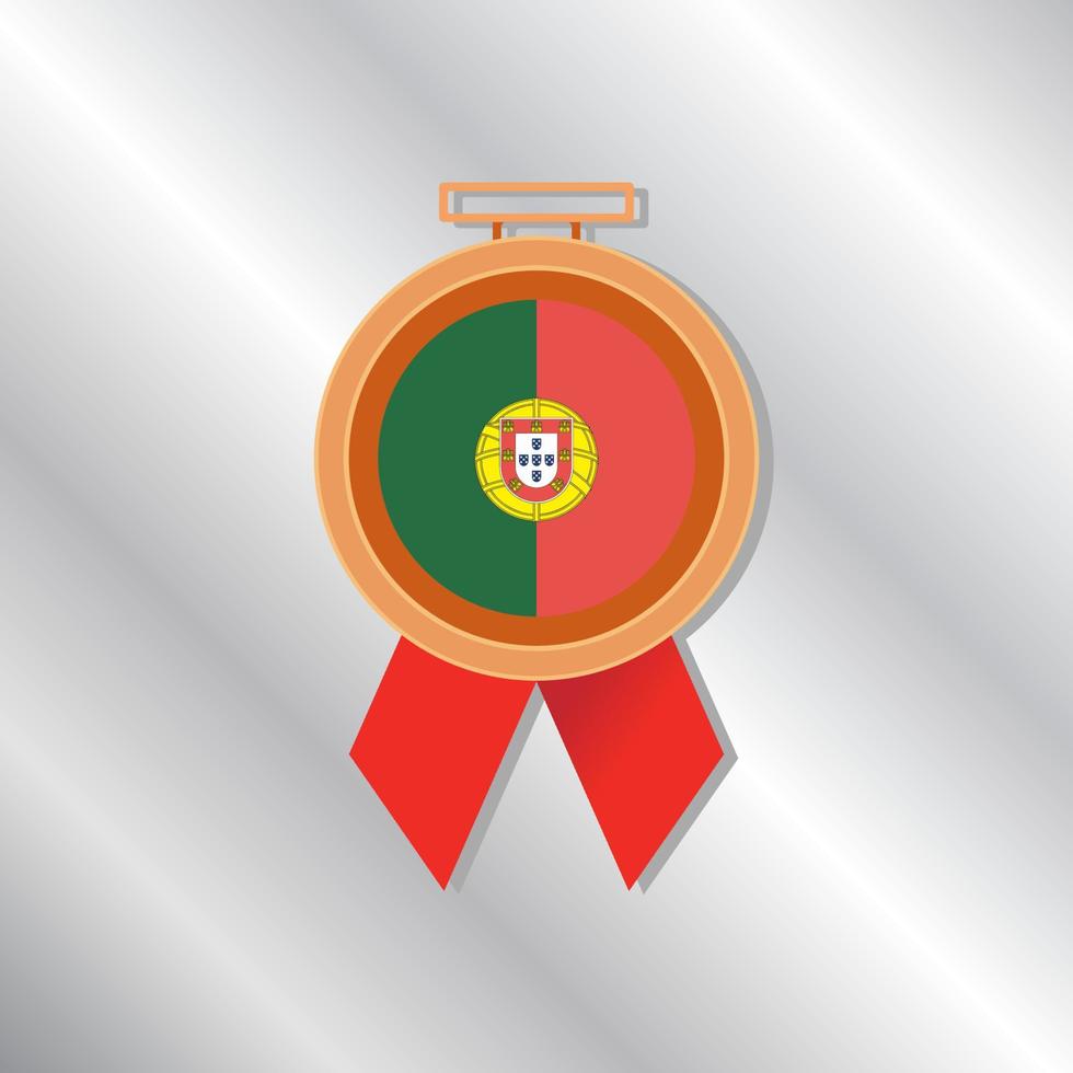 ilustración de plantilla de bandera de portugal vector