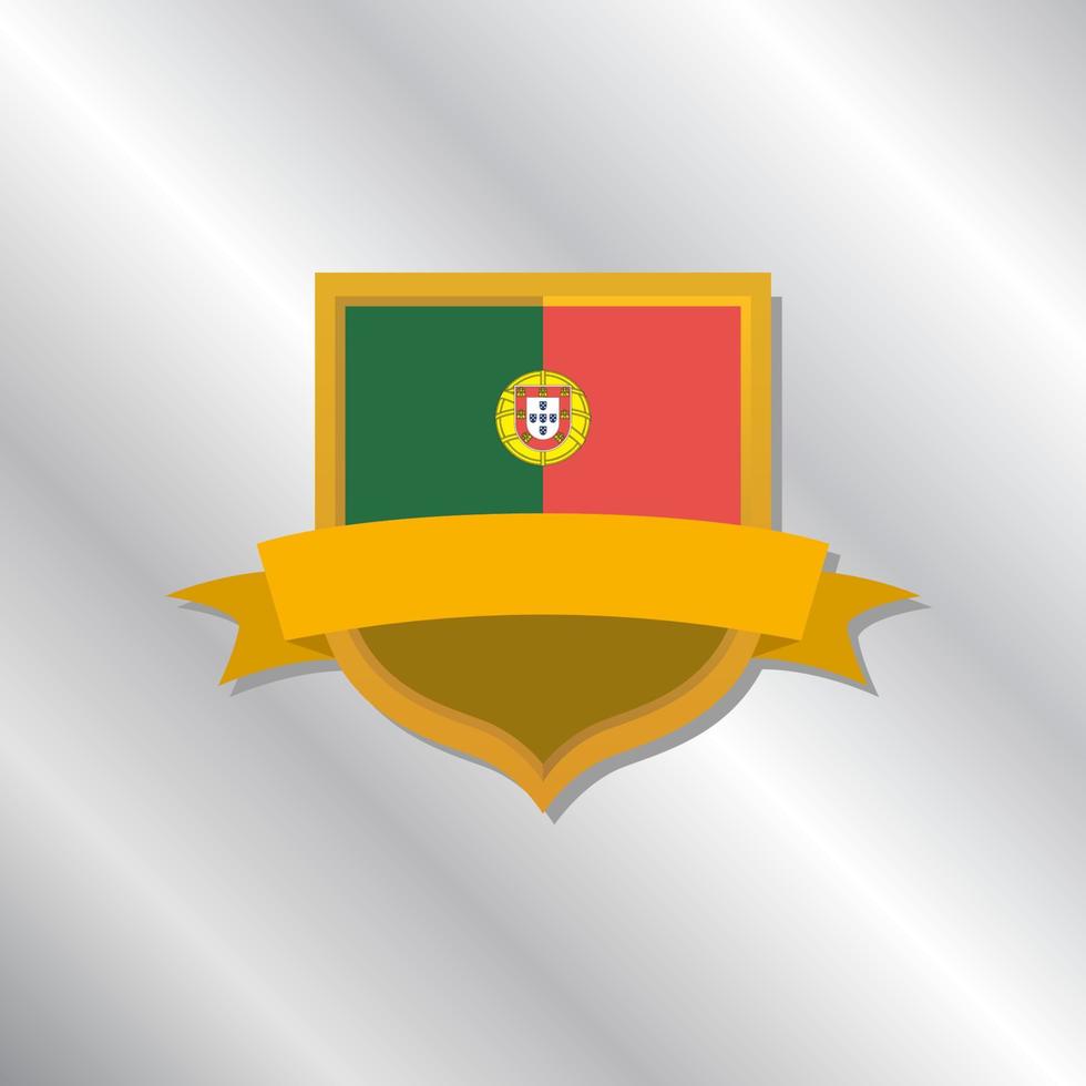 ilustración de plantilla de bandera de portugal vector