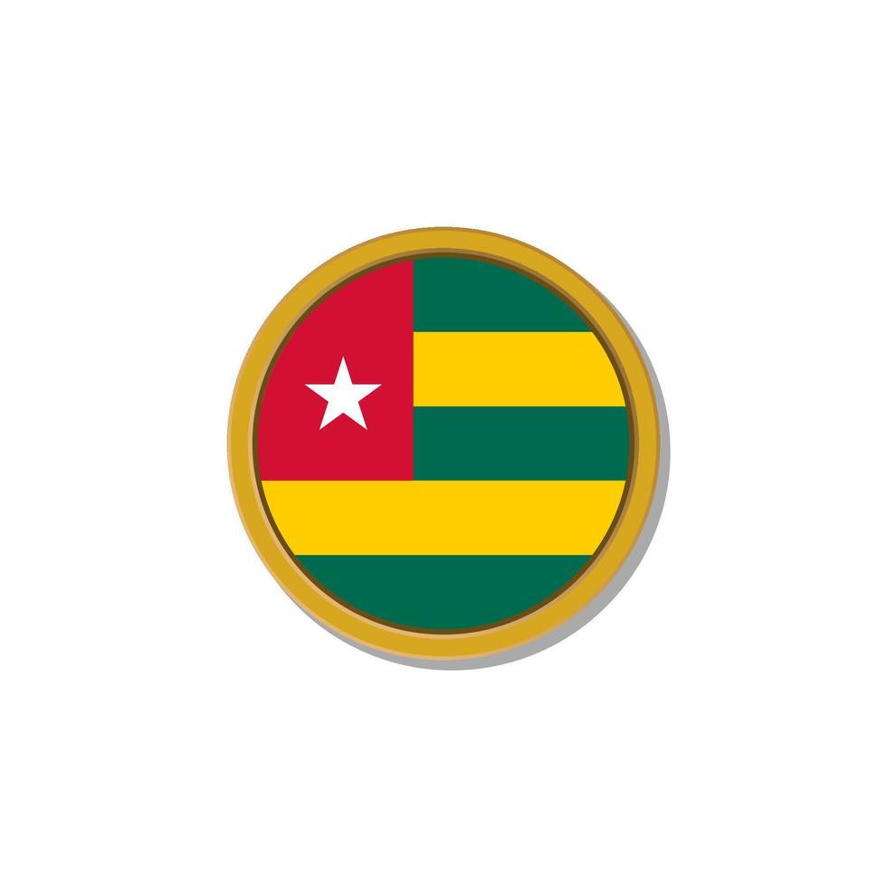 Illustration of Togo flag Template vector
