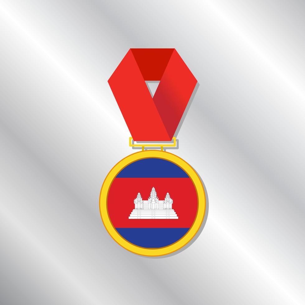 Illustration of Cambodia flag Template vector