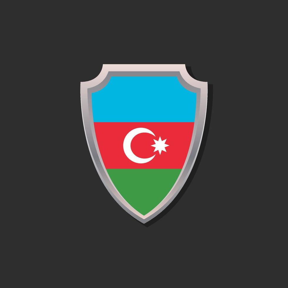 Illustration of Azerbaijan flag Template vector