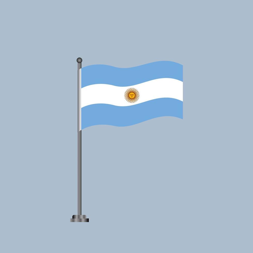 Illustration of Argentina flag Template vector