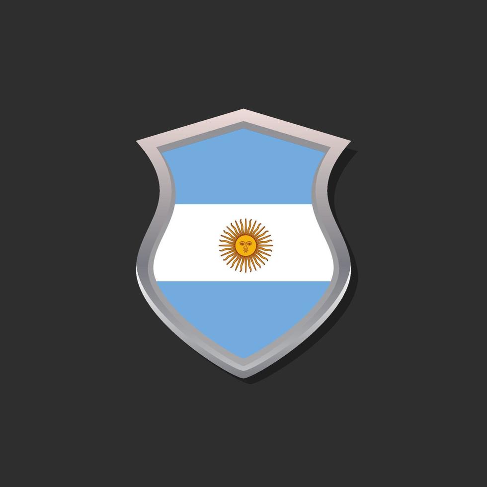 ilustración de plantilla de bandera argentina vector