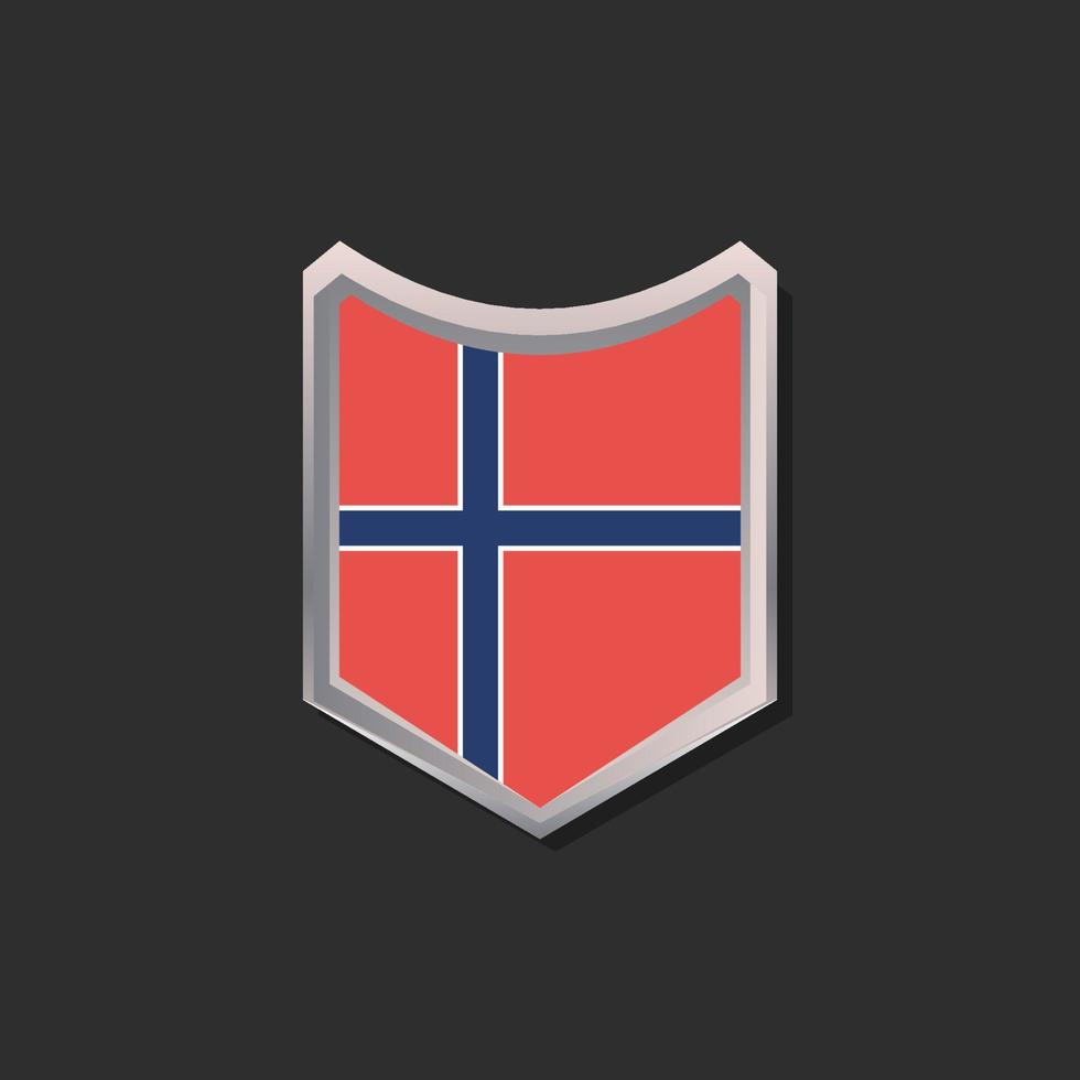 ilustración de la plantilla de la bandera de noruega vector