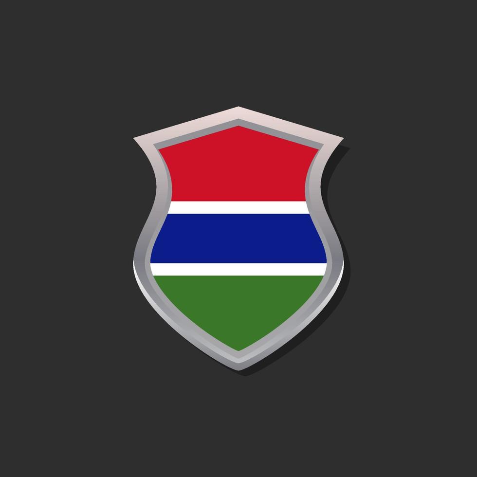 Illustration of Gambia flag Template vector