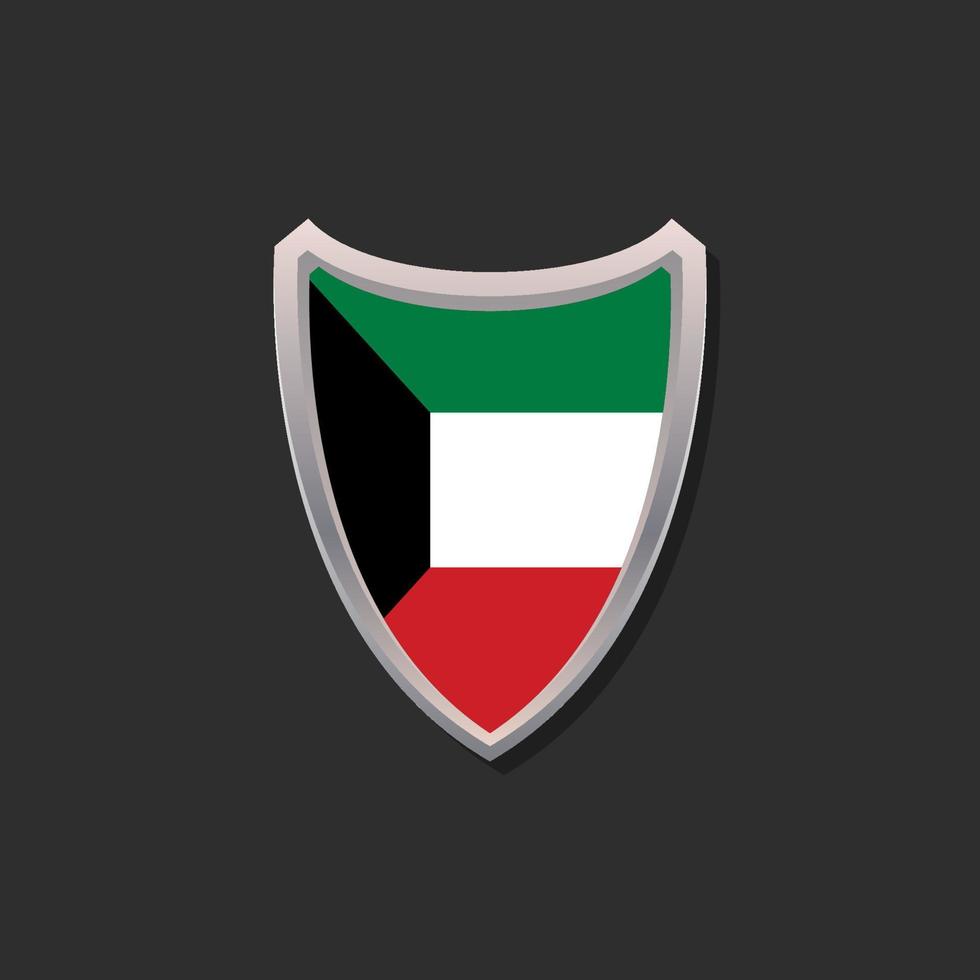 Illustration of Kuwait flag Template vector