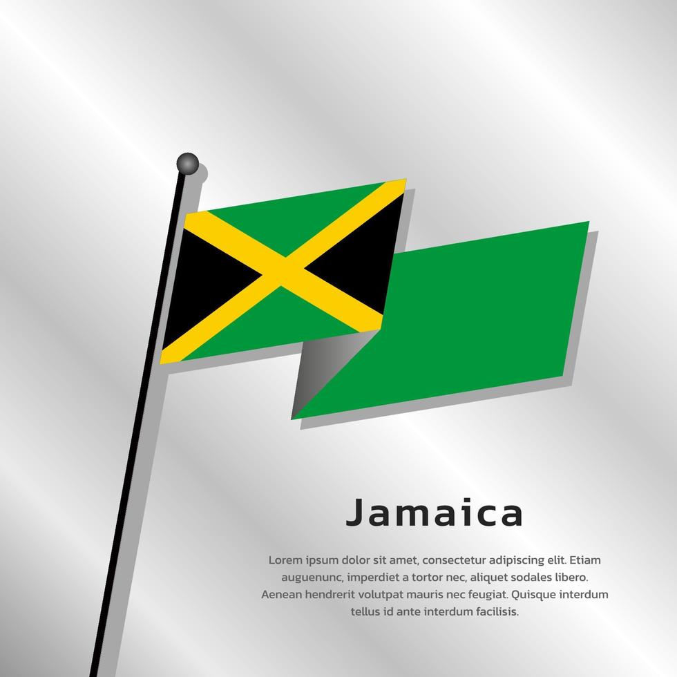 ilustración de la plantilla de la bandera de jamaica vector