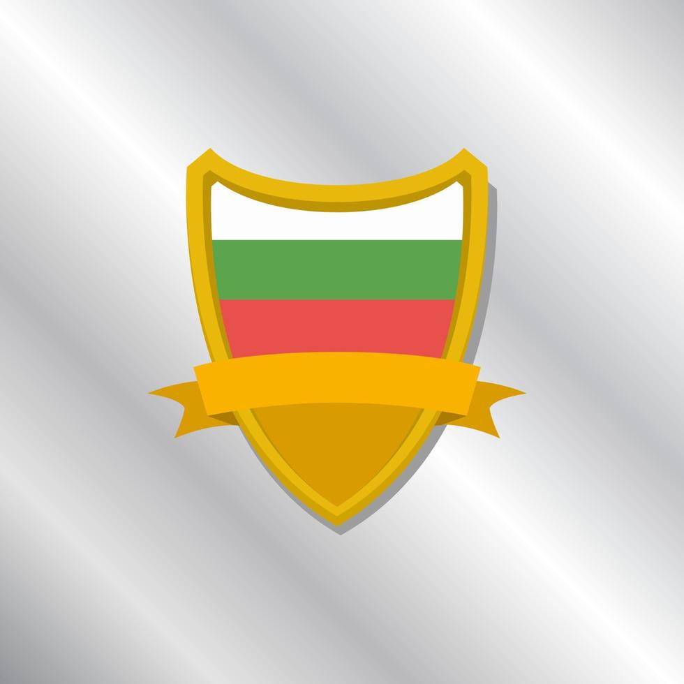 ilustración de plantilla de bandera de bulgaria vector