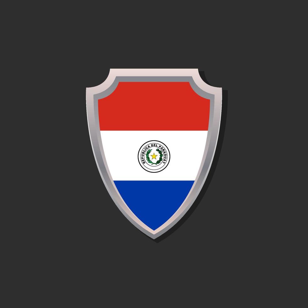 ilustración de plantilla de bandera de paraguay vector