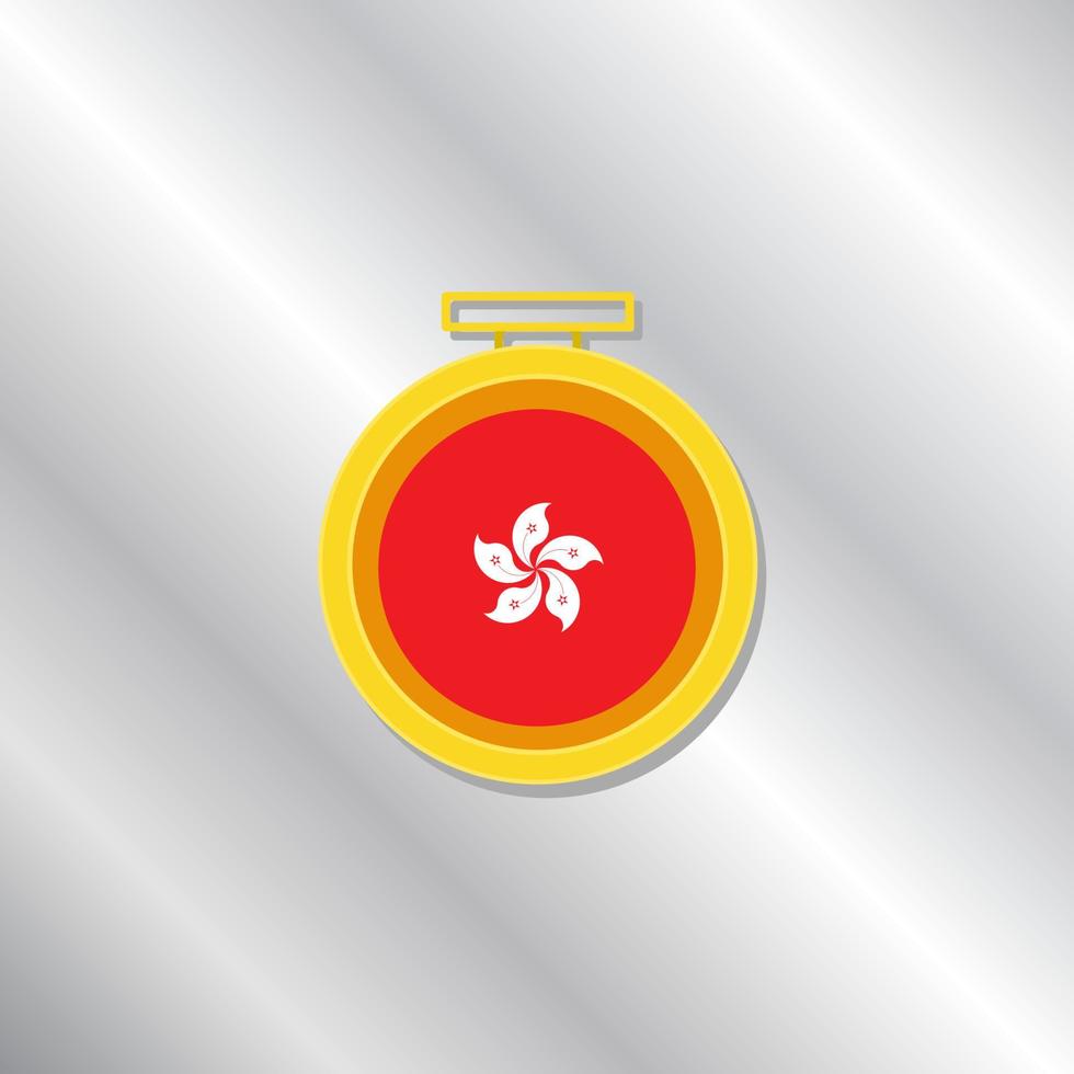 Illustration of Hong Kong flag Template vector