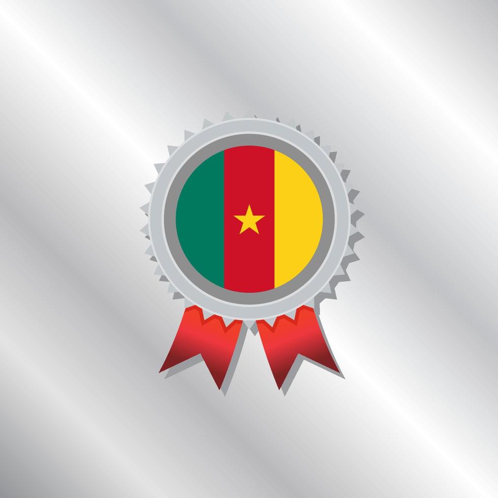 ilustración de la plantilla de la bandera de camerun vector