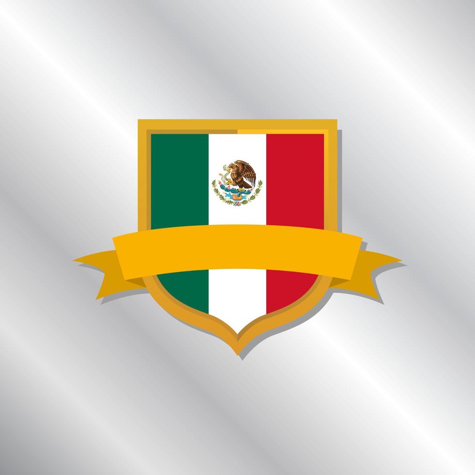 ilustración de la plantilla de la bandera de méxico vector