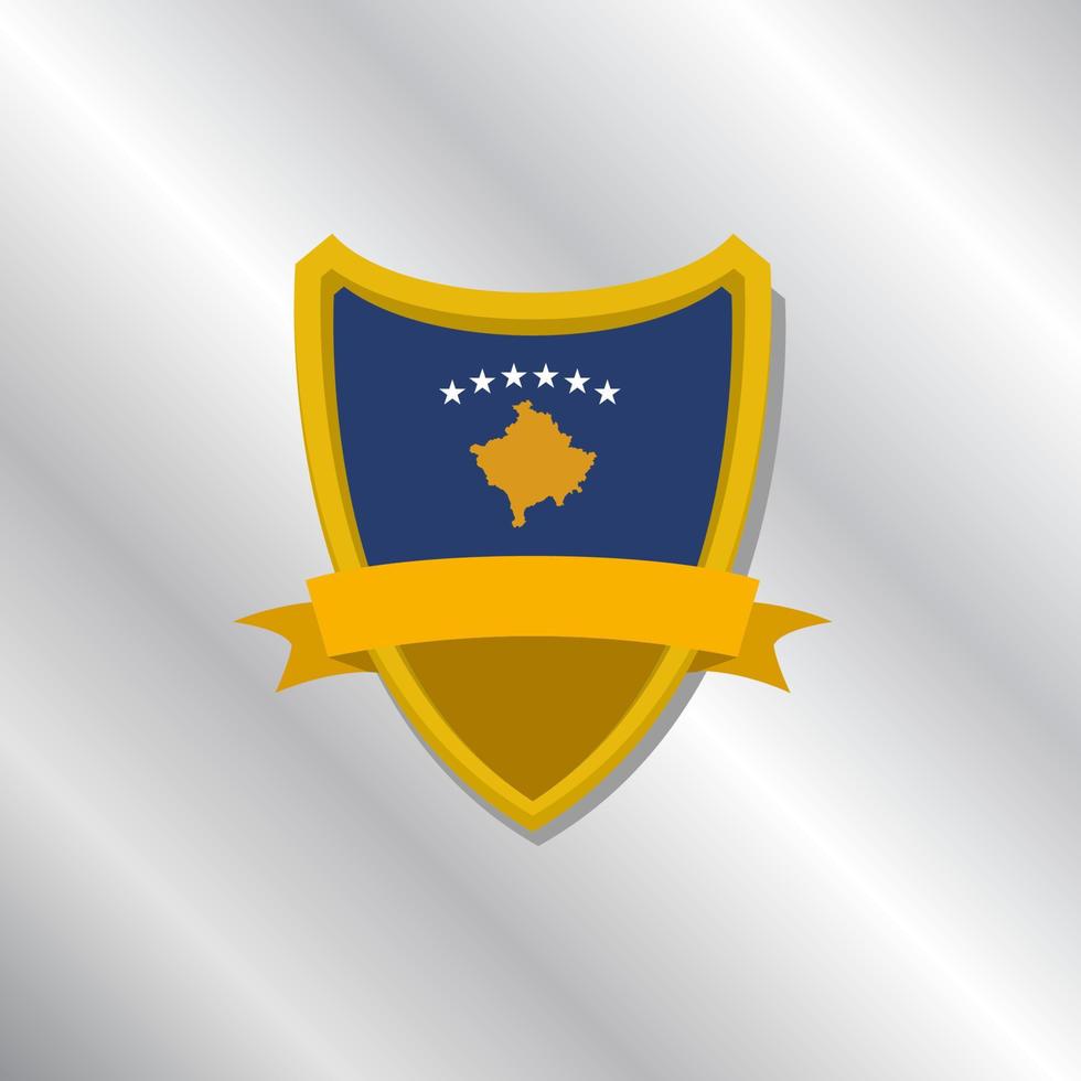 ilustración de la plantilla de la bandera de kosova vector