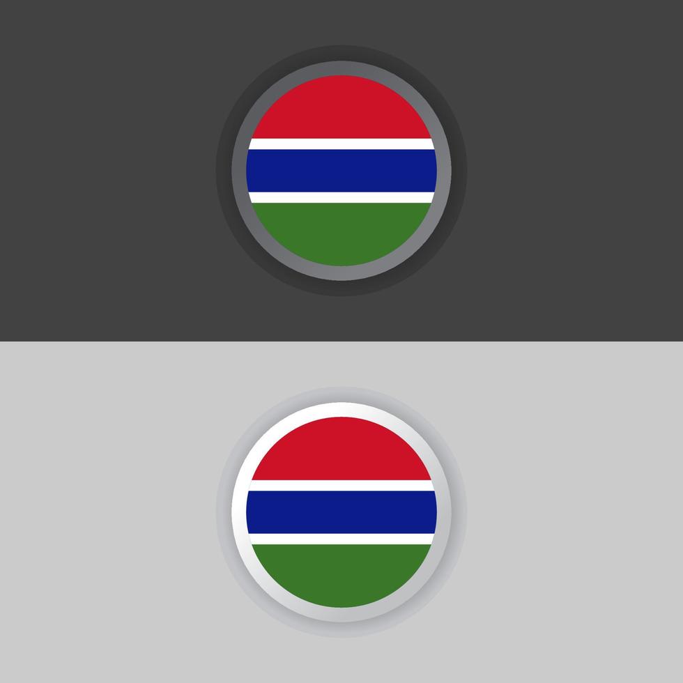 Illustration of Gambia flag Template vector