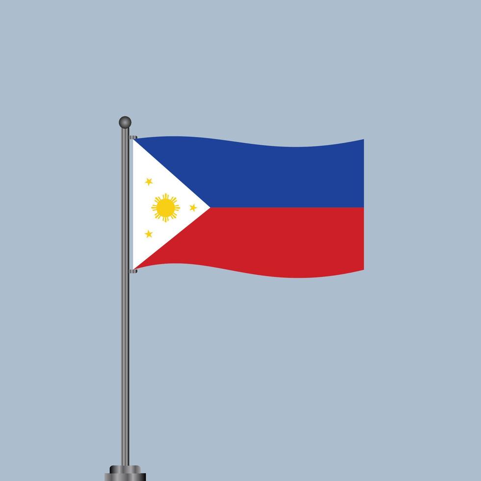 ilustración de la plantilla de la bandera de filipinas vector