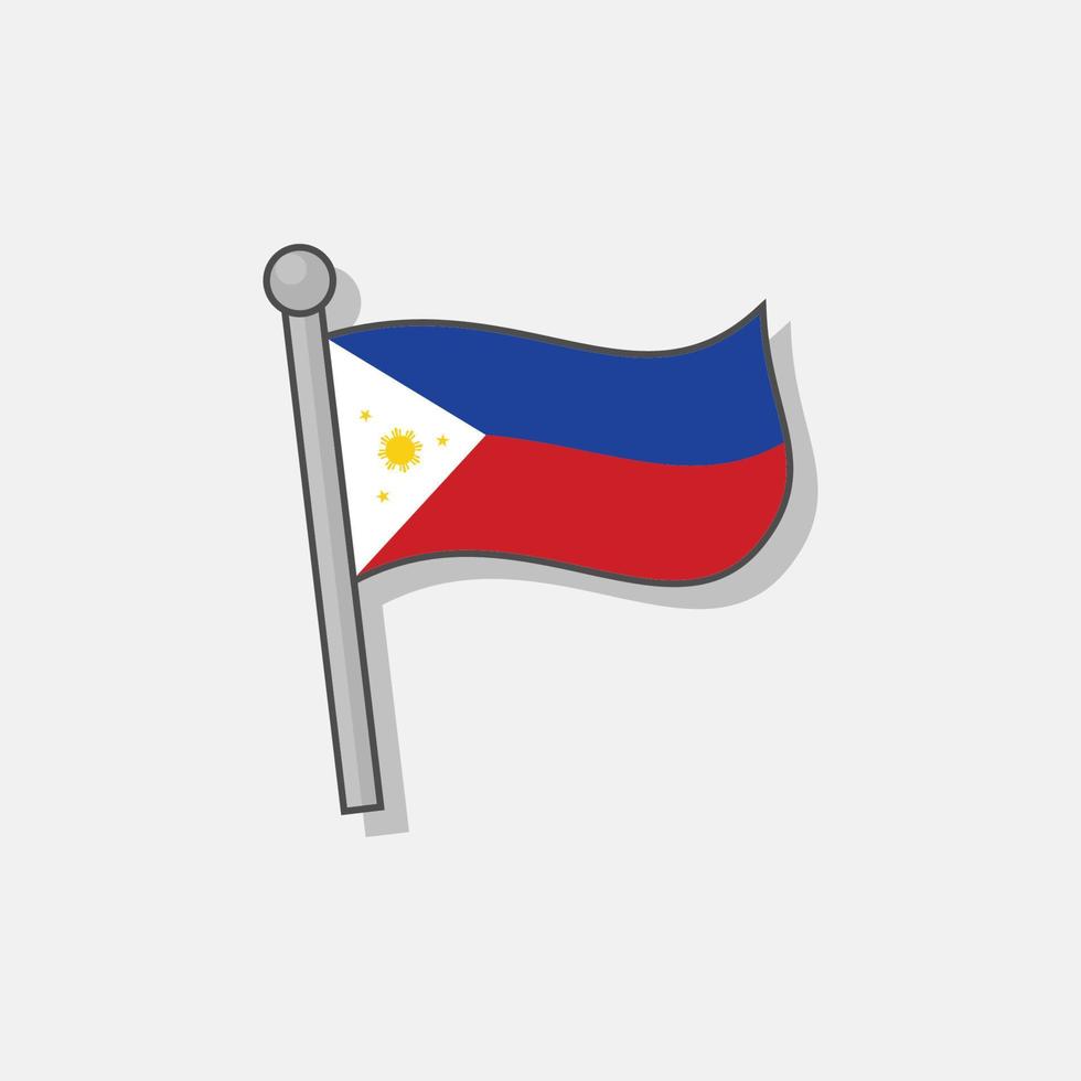 ilustración de la plantilla de la bandera de filipinas vector