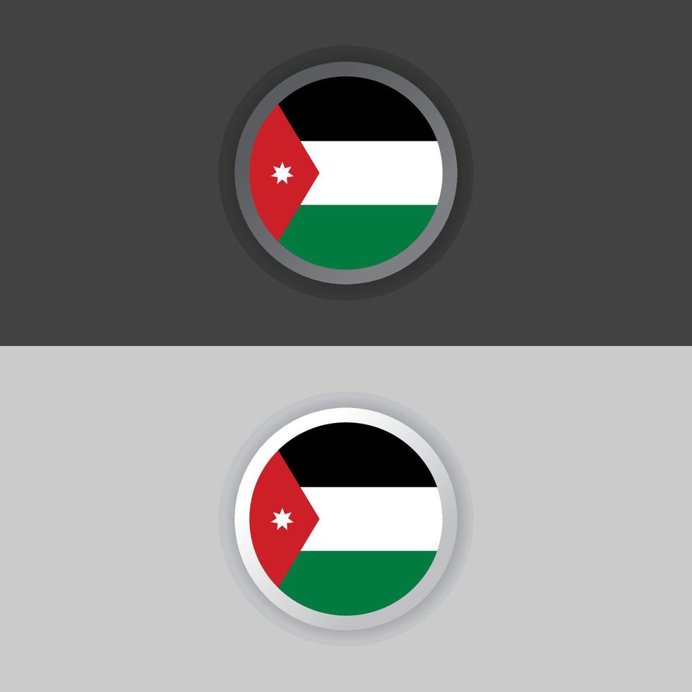 Illustration of Jordan flag Template vector