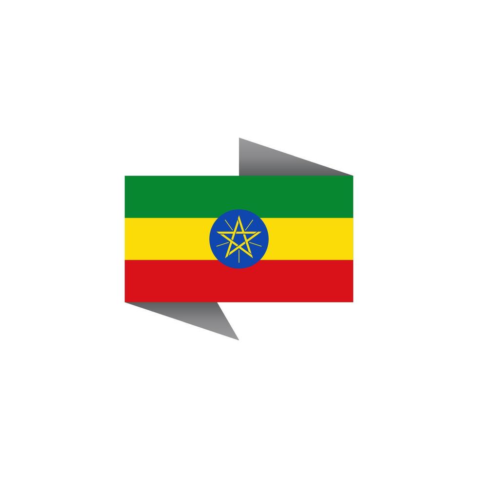 Illustration of Ethiopia flag Template vector