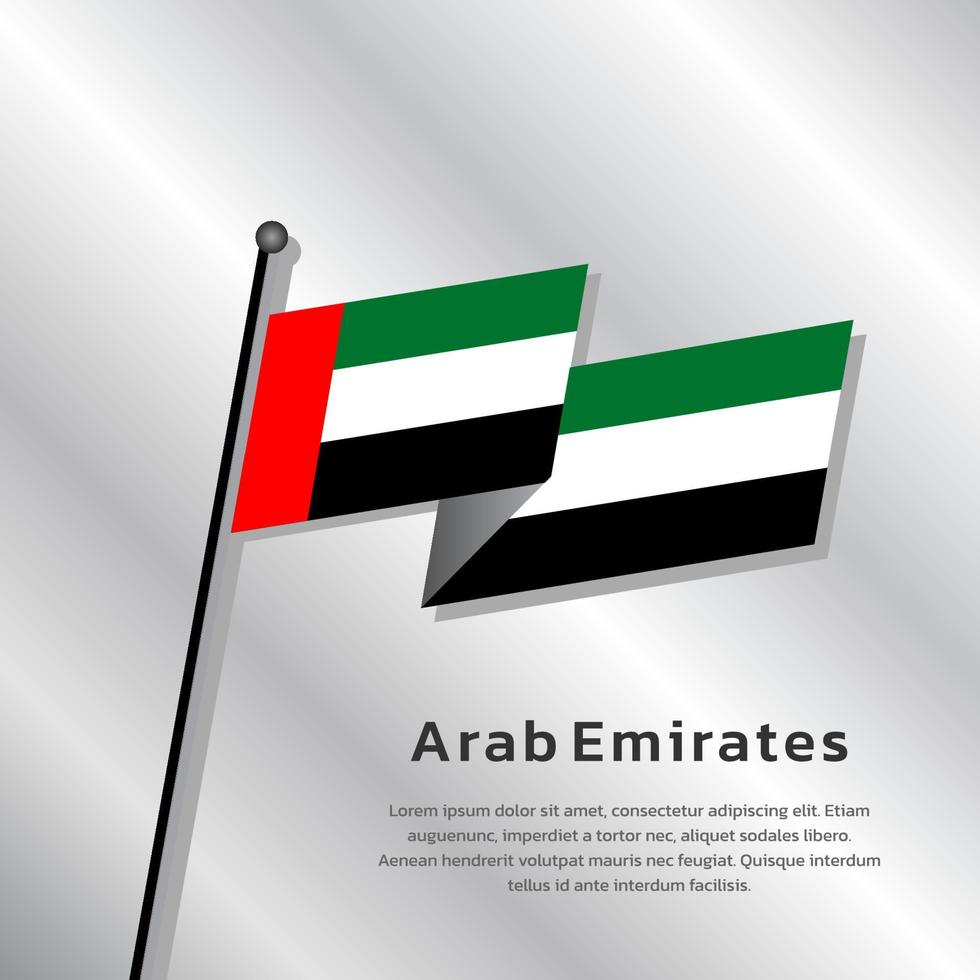 Illustration of Arab Emirates flag Template vector