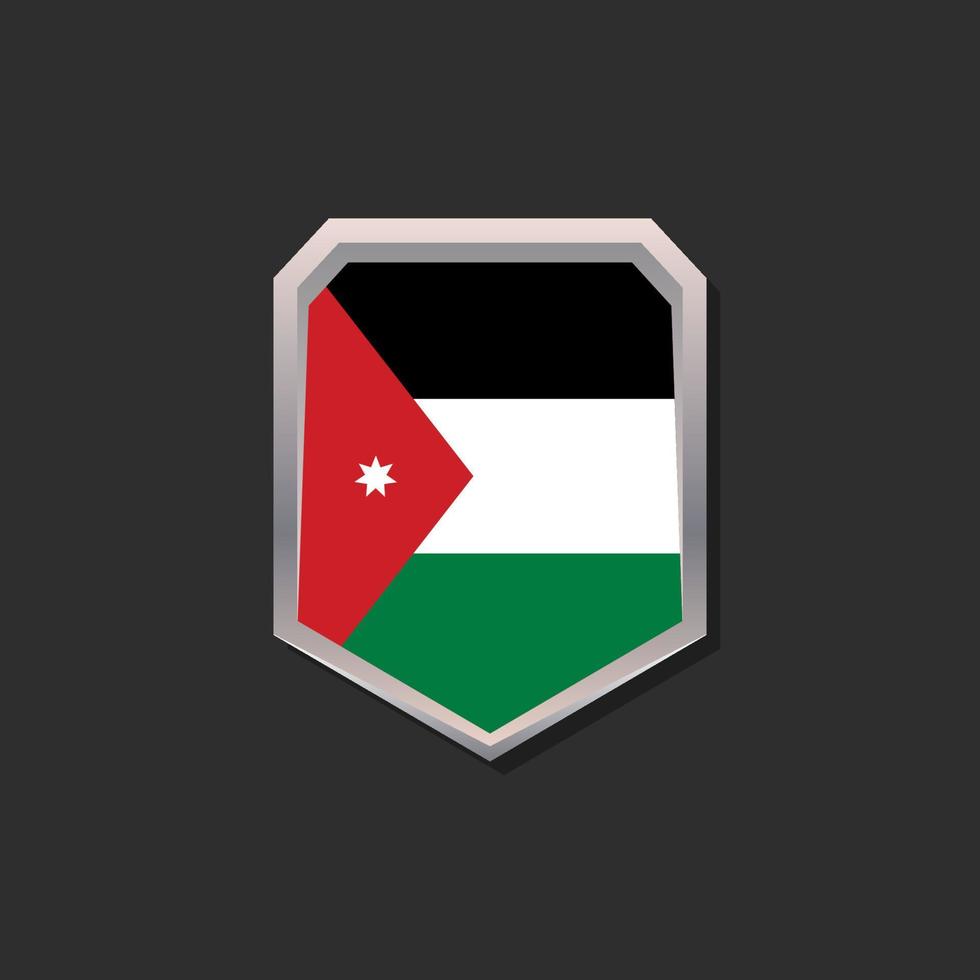 Illustration of Jordan flag Template vector
