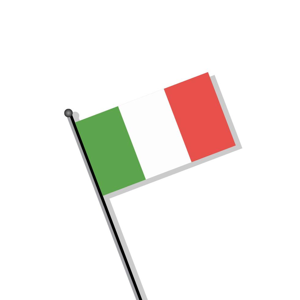 ilustración de la plantilla de la bandera de italia vector