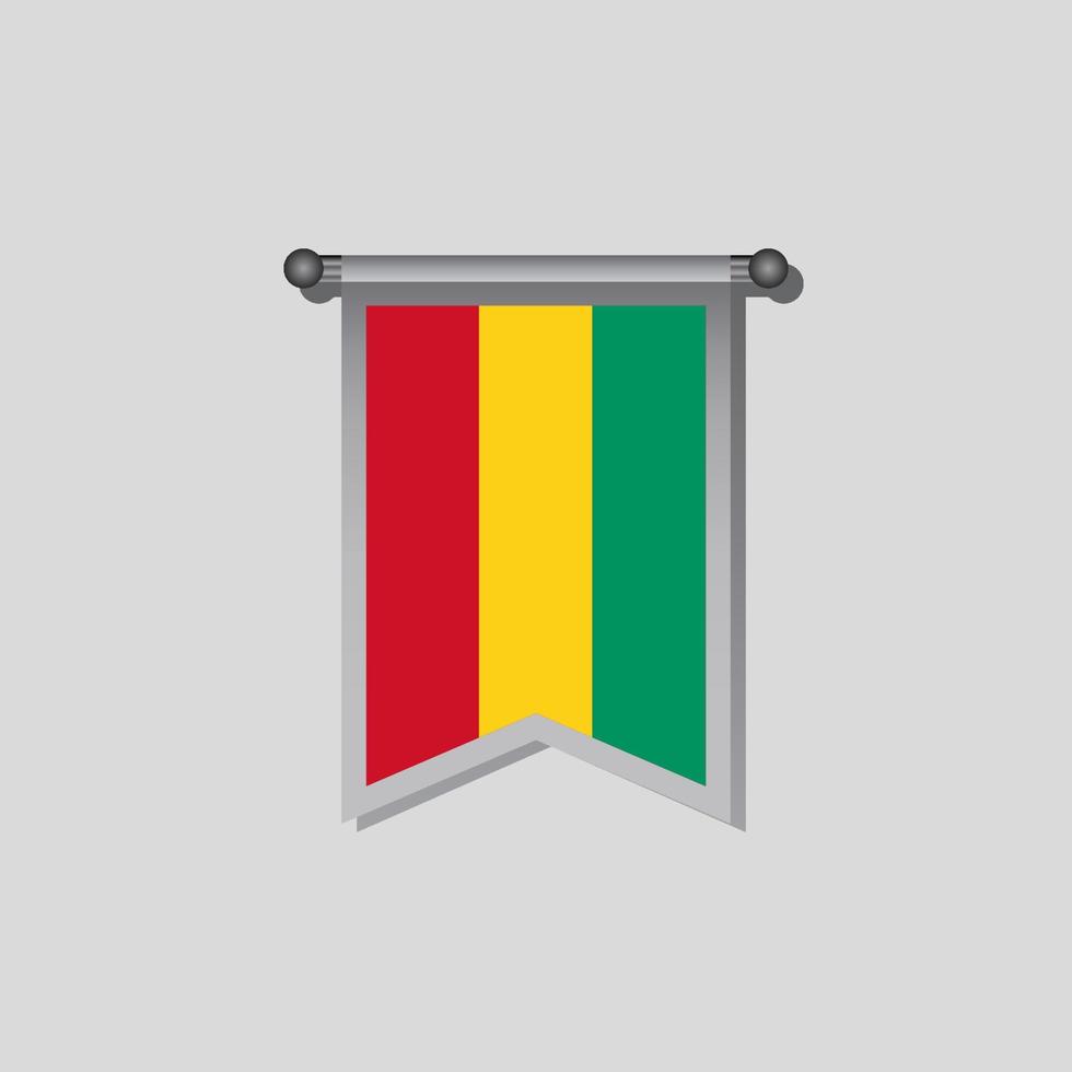 Illustration of Guinea flag Template vector