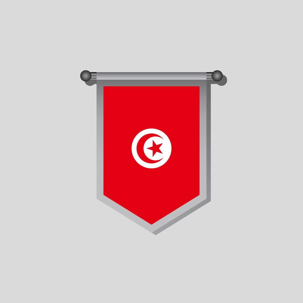 Illustration of Tunisia flag Template vector