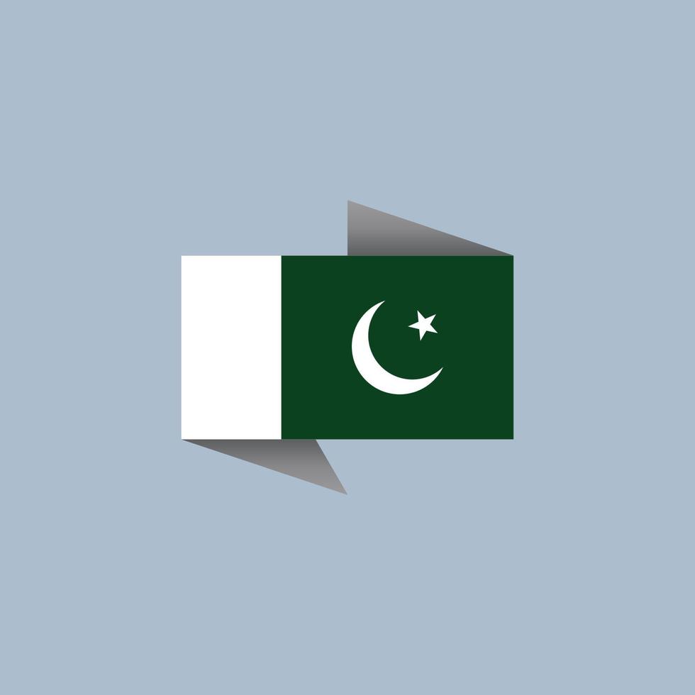 Illustration of Pakistan flag Template vector