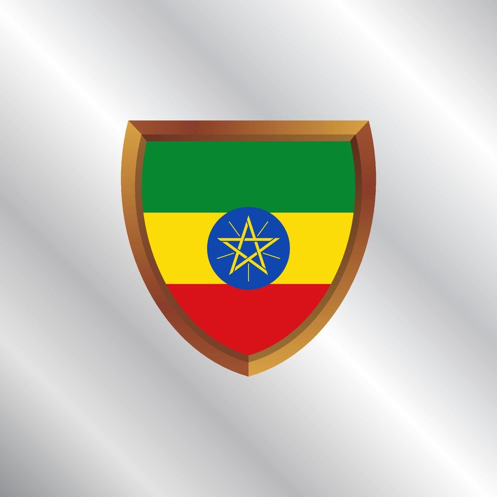Illustration of Ethiopia flag Template vector