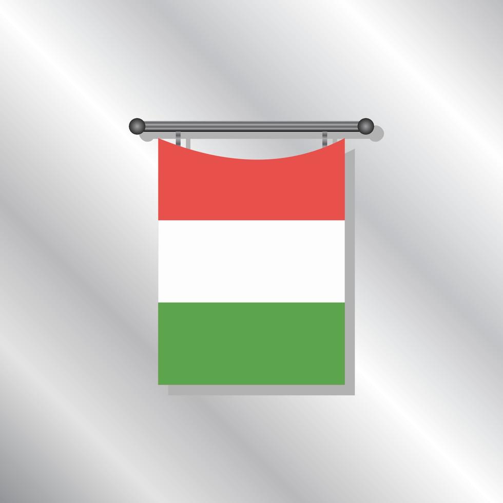 Illustration of Hungary flag Template vector