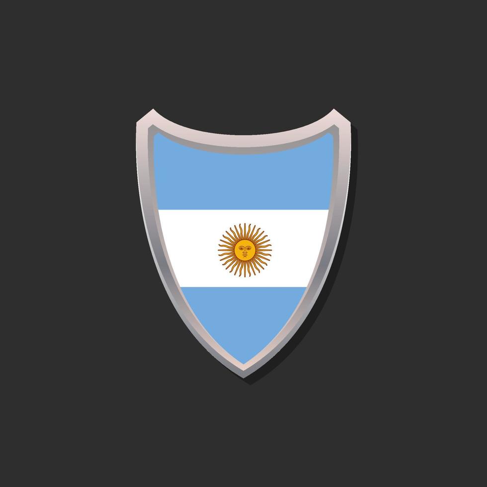 ilustración de plantilla de bandera argentina vector