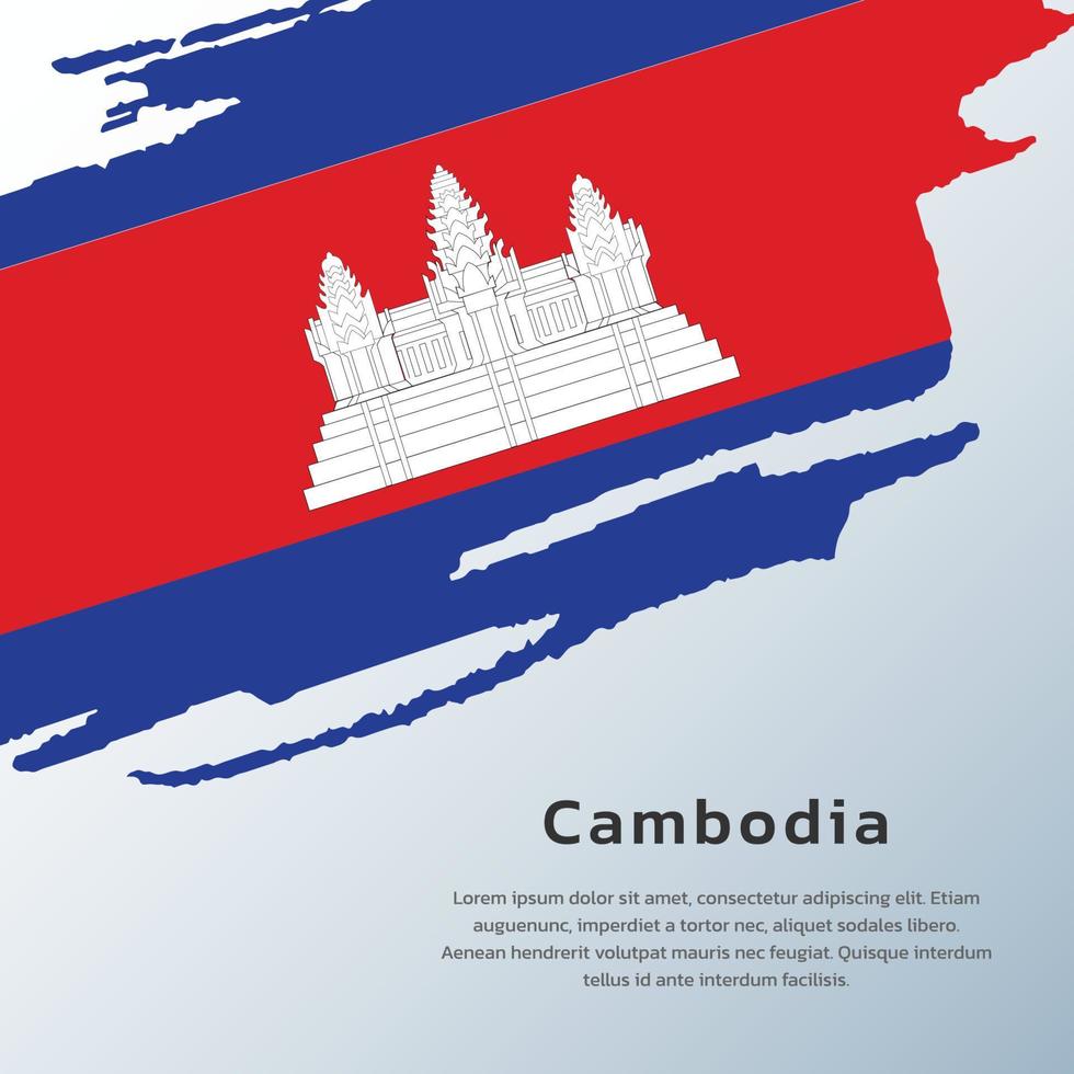 Illustration of Cambodia flag Template vector