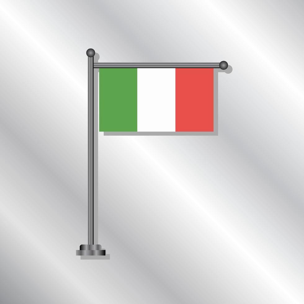 ilustración de la plantilla de la bandera de italia vector