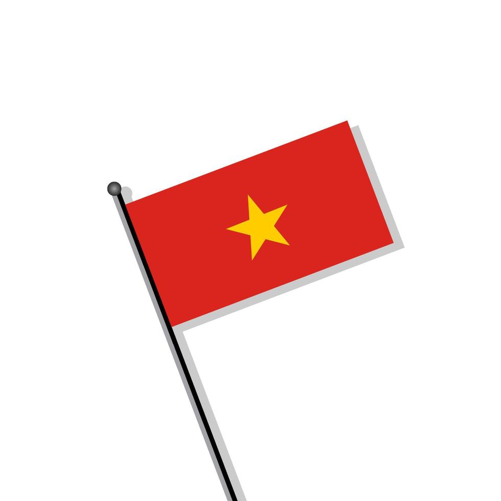 Illustration of Vietnam flag Template vector